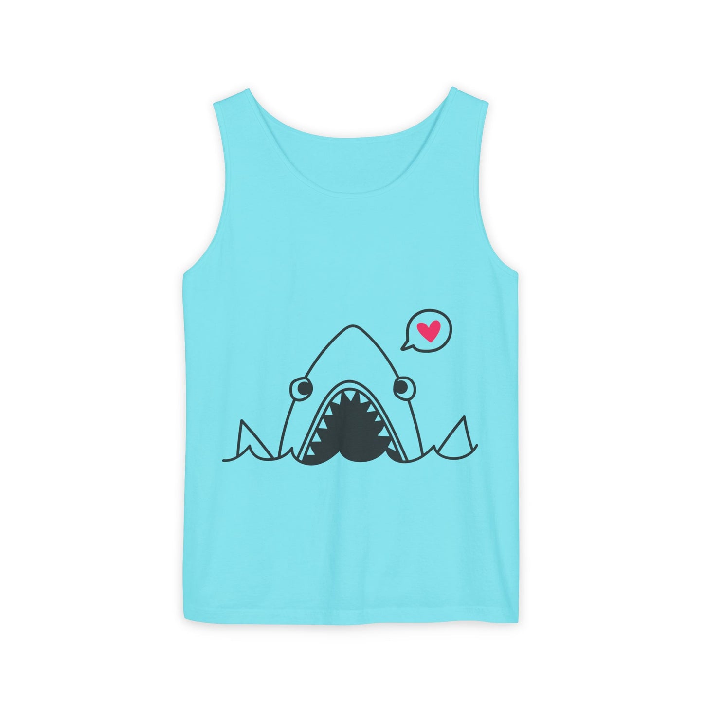 Cute Shark Love Unisex Tank Top - Perfect for Summer Vibes