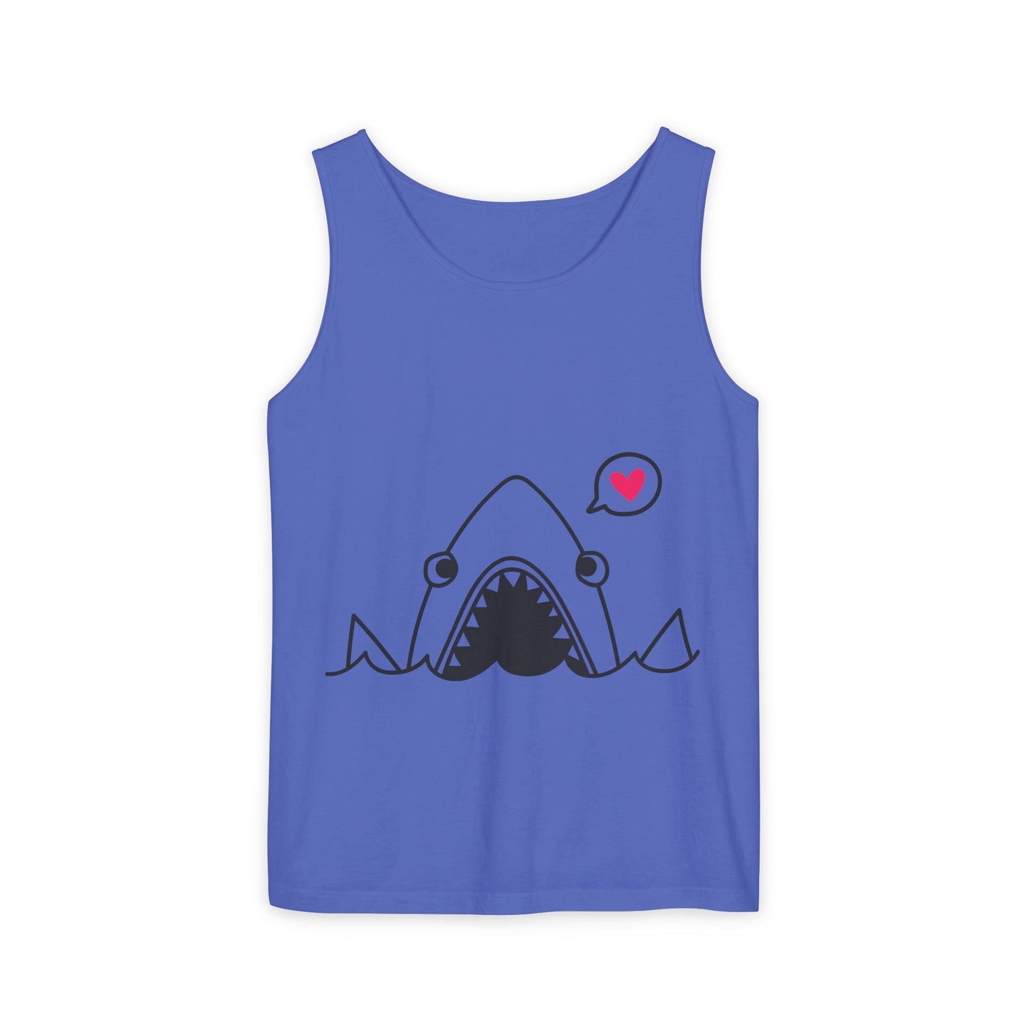 Cute Shark Love Unisex Tank Top - Perfect for Summer Vibes