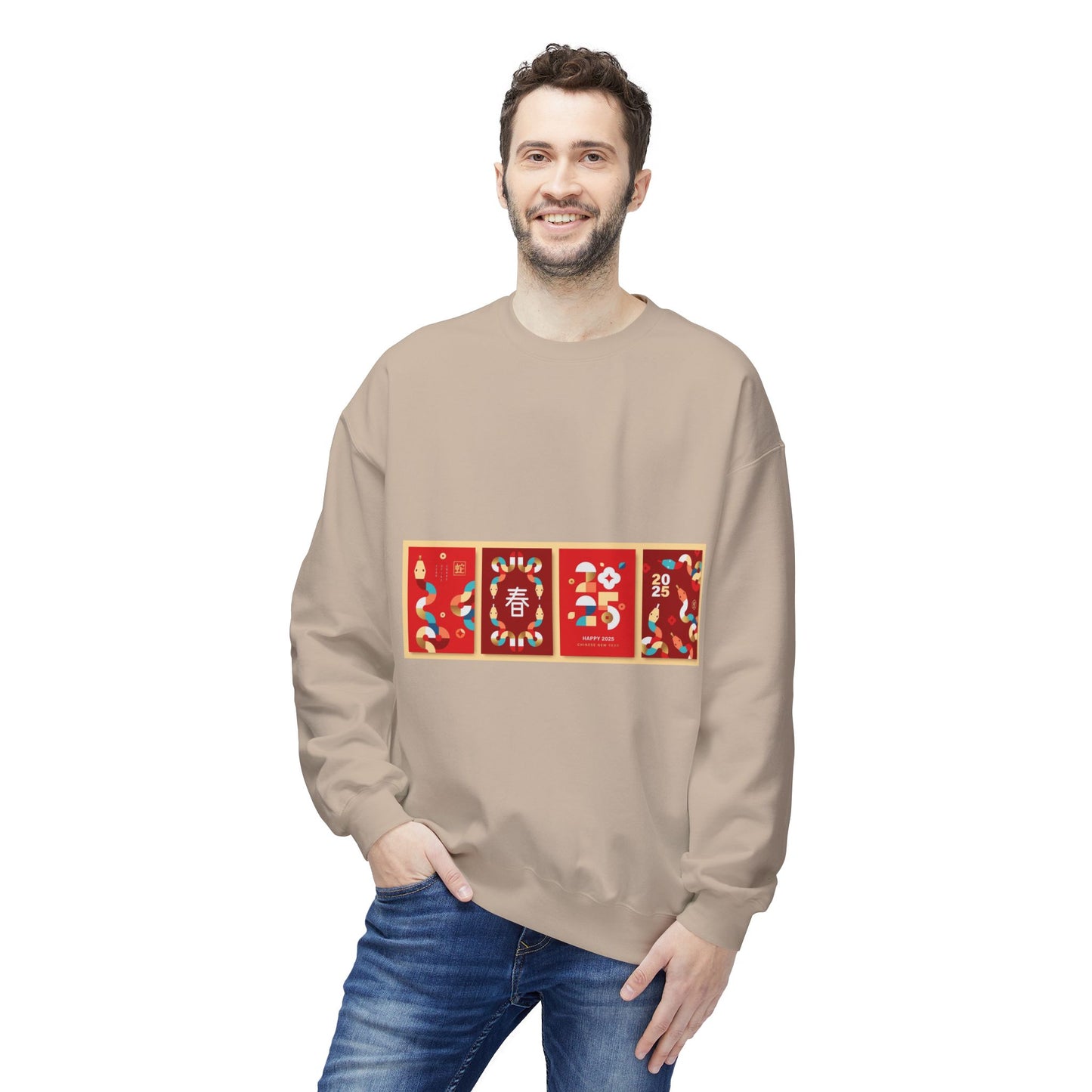 Festive Unisex Crewneck Sweatshirt - Year of the Rabbit Design