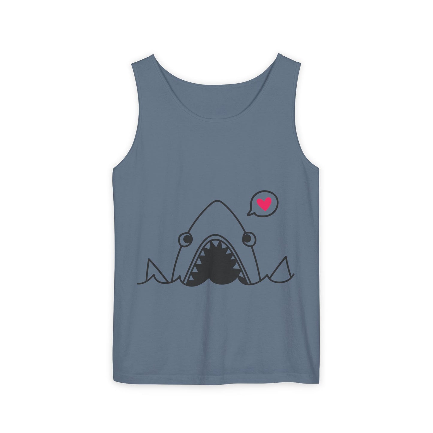 Cute Shark Love Unisex Tank Top - Perfect for Summer Vibes