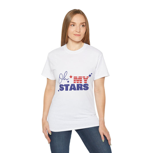 Patriotic Unisex Ultra Cotton Tee - 'Oh MY STARS'