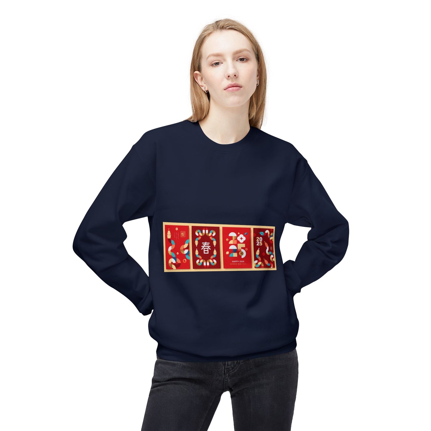 Festive Unisex Crewneck Sweatshirt - Year of the Rabbit Design