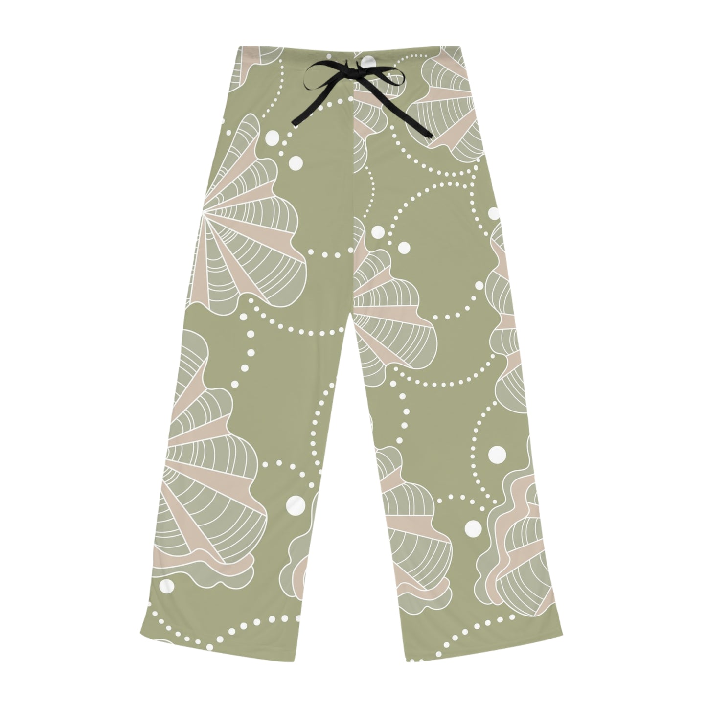 Cozy Women’s Pajama Pants with Nautical Shell Design