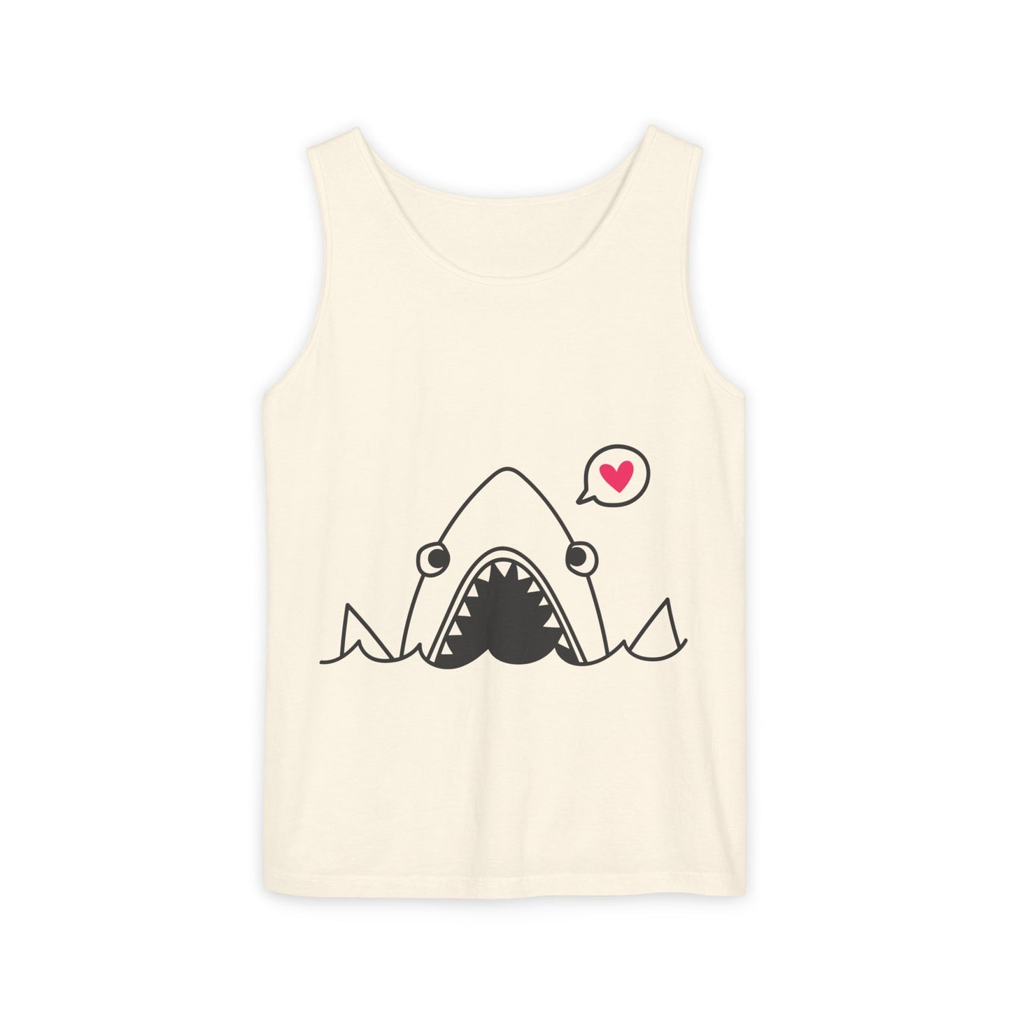 Cute Shark Love Unisex Tank Top - Perfect for Summer Vibes