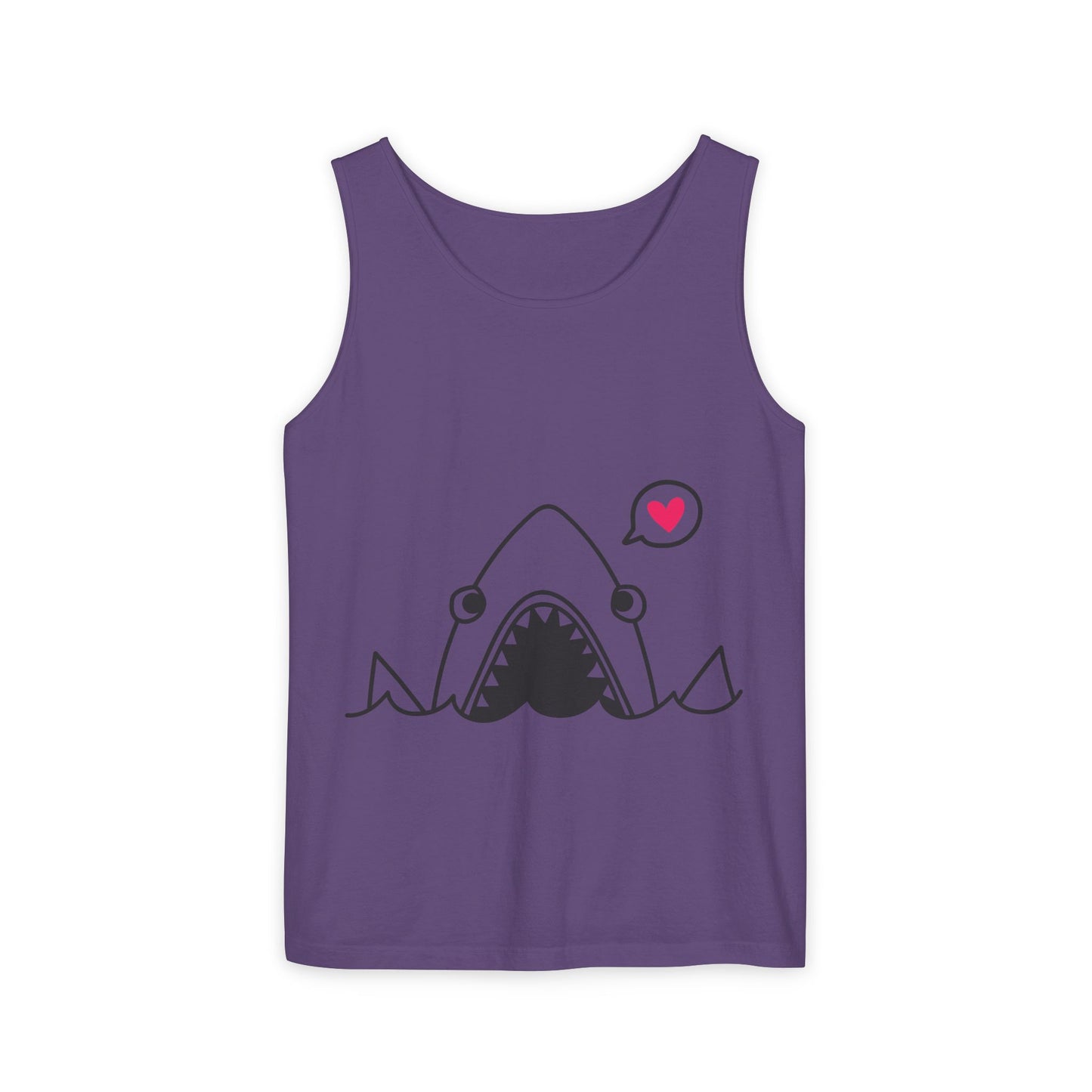 Cute Shark Love Unisex Tank Top - Perfect for Summer Vibes