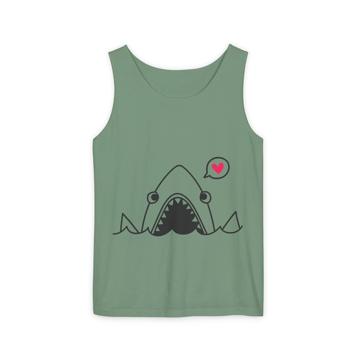 Cute Shark Love Unisex Tank Top - Perfect for Summer Vibes