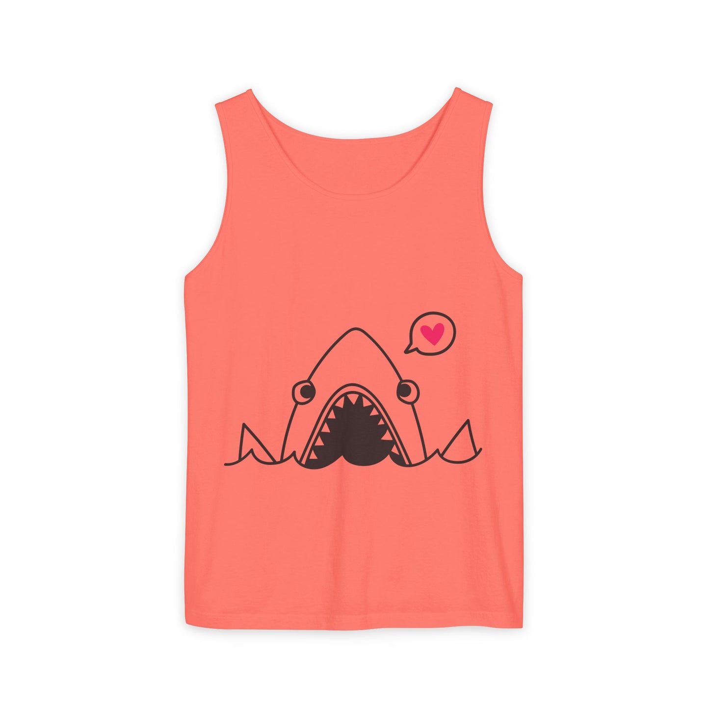 Cute Shark Love Unisex Tank Top - Perfect for Summer Vibes