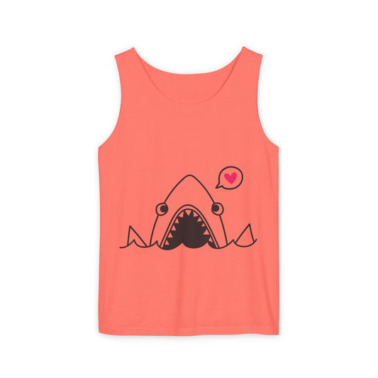 Cute Shark Love Unisex Tank Top - Perfect for Summer Vibes