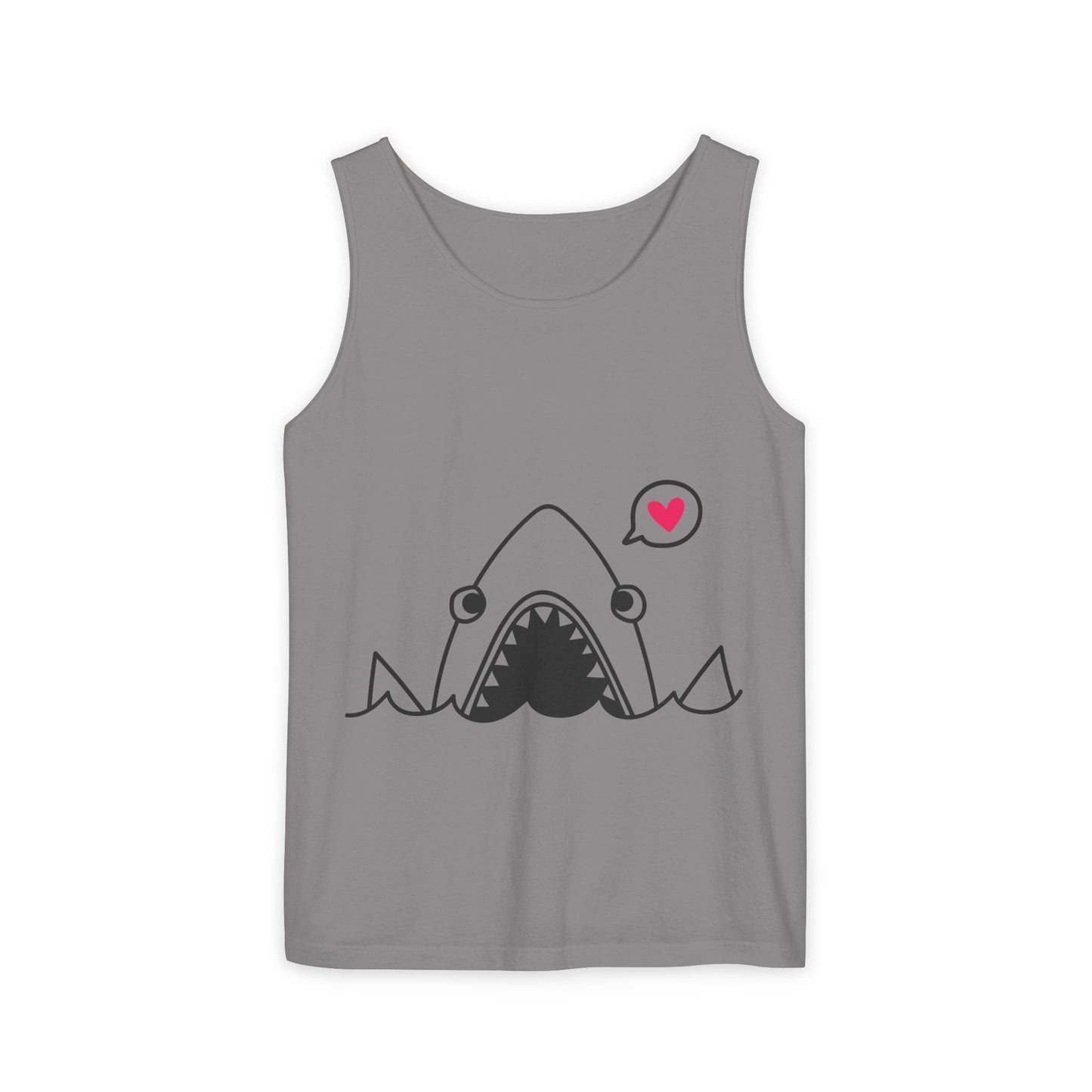 Cute Shark Love Unisex Tank Top - Perfect for Summer Vibes