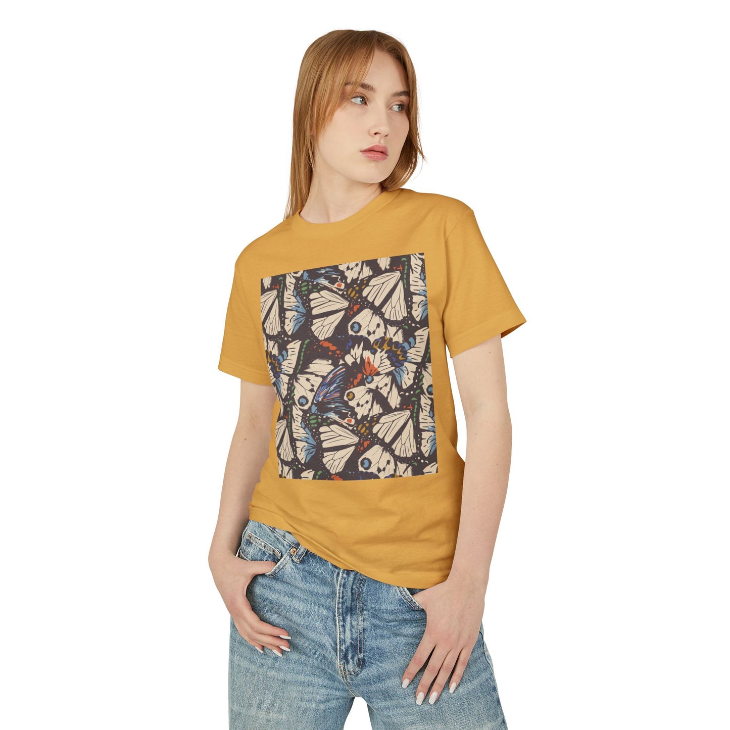 Bohemian Butterfly Graphic Tee - Unisex Heavyweight Cotton Shirt