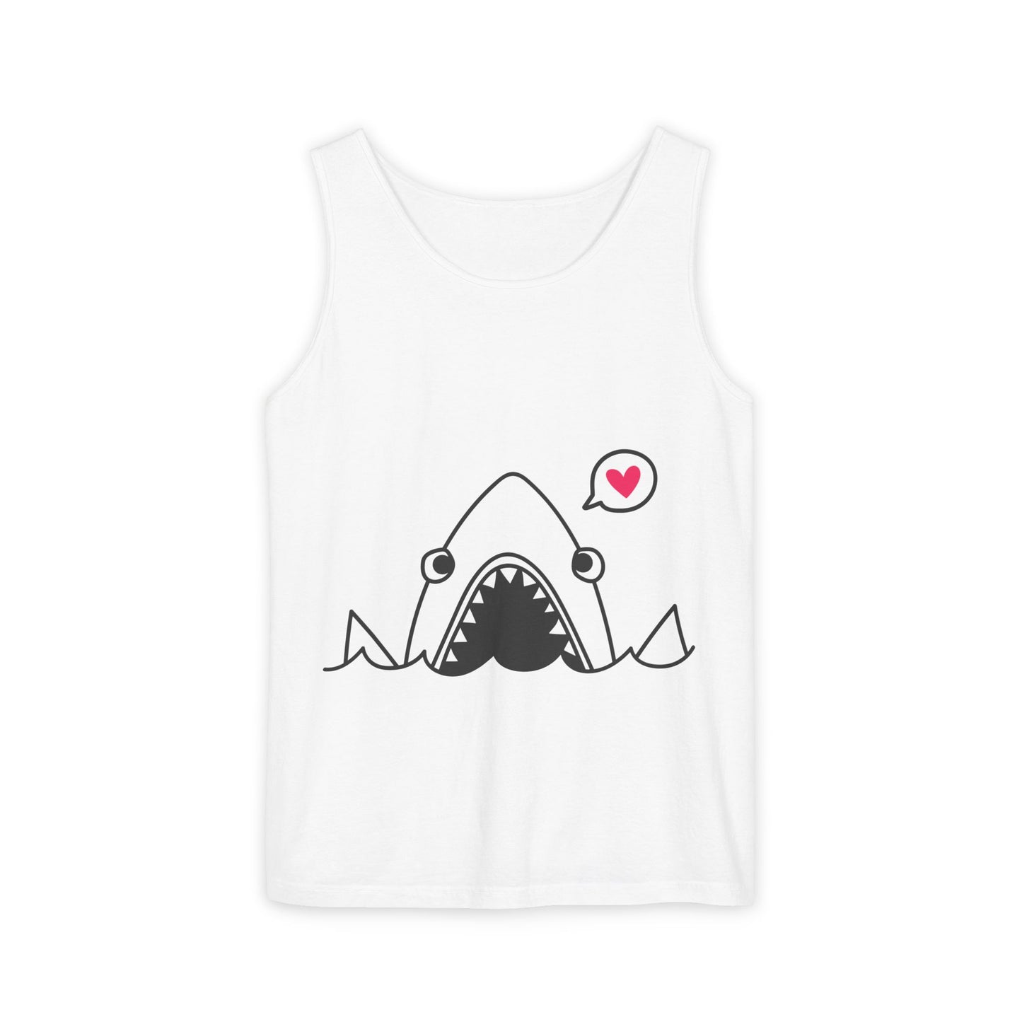 Cute Shark Love Unisex Tank Top - Perfect for Summer Vibes