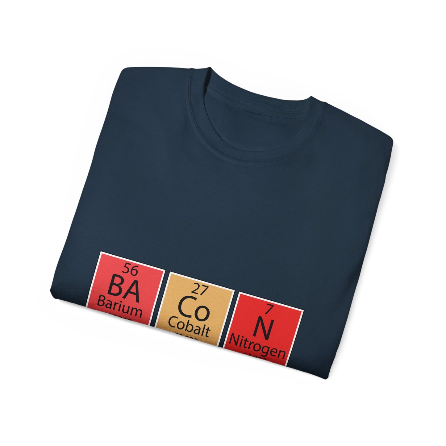 Funny Science Graphic Tee - "Bacon" Elements Tee - Unisex Ultra Cotton Shirt