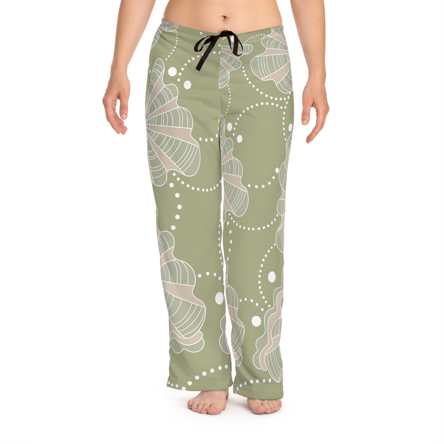 Cozy Women’s Pajama Pants with Nautical Shell Design