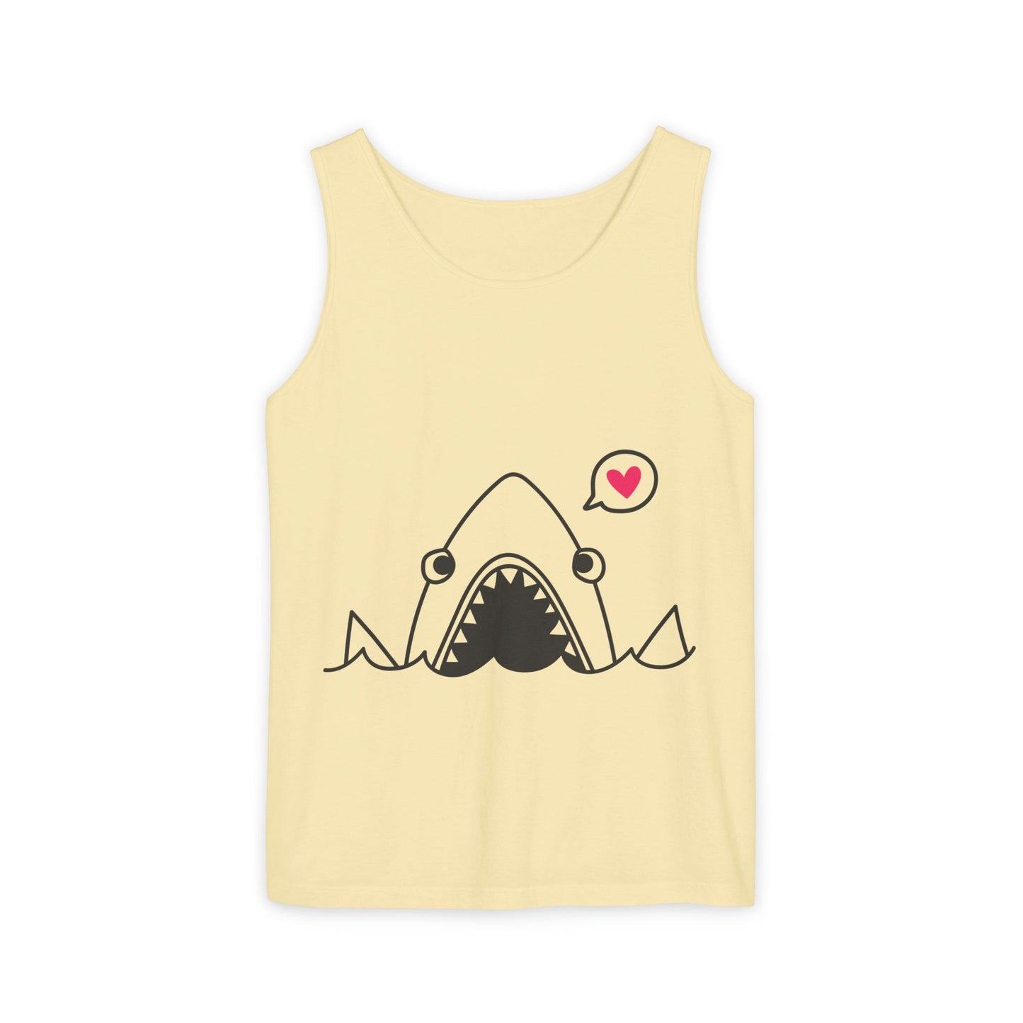 Cute Shark Love Unisex Tank Top - Perfect for Summer Vibes